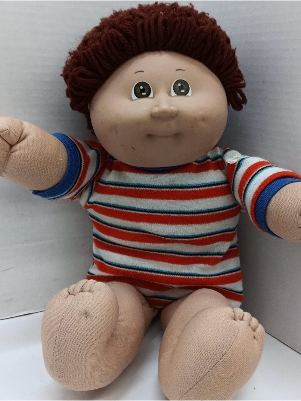 Classic Striped Plush Baby Doll - Red/Blue